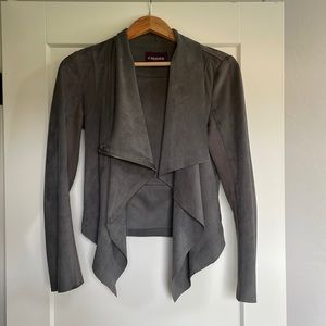 Suede grey spring jacket